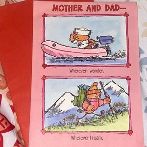 VINTAGE VALENTINES CARD For Mother and Dad 3D Hallmark Ambassador